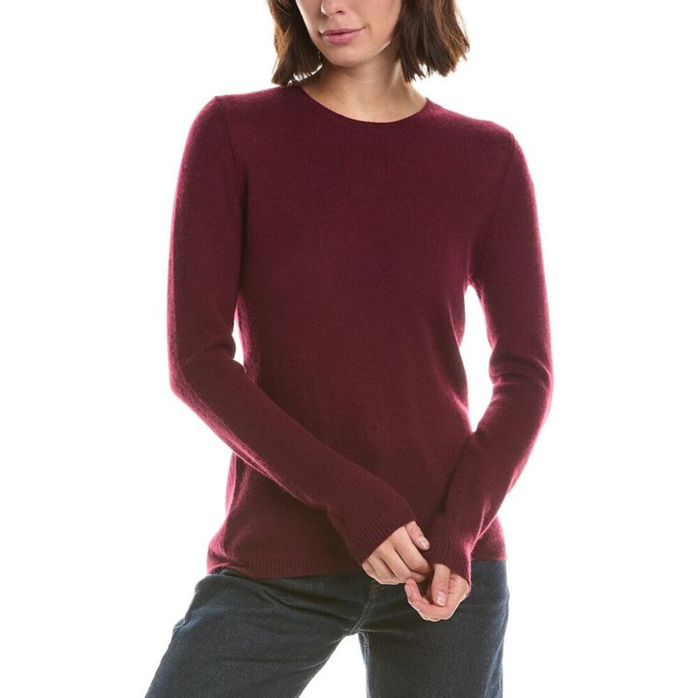 Forte Cashmere Womens Basic Crewneck 100% Cashmere Sweater